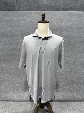 Turtleson Polo Shirt Mens Large Blue Striped Short Sleeve Golf Performance Top